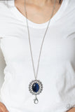 Oh My Medallion - Blue Lanyard - Paparazzi Accessories Lanyard Bedazzle Me Pretty Mobile Fashion Boutique