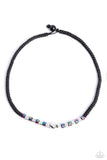 Oil Spill Orbit - Silver Necklace - Paparazzi Accessories Necklace Bedazzle Me Pretty Mobile Fashion Boutique