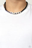 Oil Spill Orbit - Silver Necklace - Paparazzi Accessories Necklace Bedazzle Me Pretty Mobile Fashion Boutique
