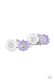 Ok, BLOOMER - Purple Hair Clip - Paparazzi Accessories Hair Clip Bedazzle Me Pretty Mobile Fashion Boutique