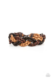 On Adventure Time - Brown Bracelet - Paparazzi Accessories Bracelet Bedazzle Me Pretty Mobile Fashion Boutique