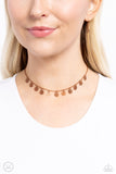 On My CHIME - Copper Necklace - Paparazzi Accessories Necklace Bedazzle Me Pretty Mobile Fashion Boutique