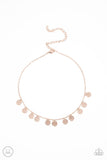 On My CHIME - Rose Gold Necklace - Paparazzi Accessories Necklace Bedazzle Me Pretty Mobile Fashion Boutique