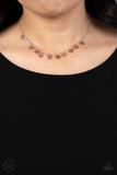 On My CHIME - Rose Gold Necklace - Paparazzi Accessories Necklace Bedazzle Me Pretty Mobile Fashion Boutique