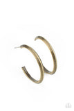 On The Brink - Brass Earrings - Paparazzi Accessories Earrings Bedazzle Me Pretty Mobile Fashion Boutique