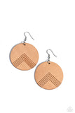 On the Edge of Edgy - Brown Earrings - Paparazzi Accessories Earrings Bedazzle Me Pretty Mobile Fashion Boutique