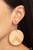 On the Edge of Edgy - Brown Earrings - Paparazzi Accessories Earrings Bedazzle Me Pretty Mobile Fashion Boutique