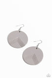 On the Edge of Edgy - Silver Earrings - Paparazzi Accessories Earrings Bedazzle Me Pretty Mobile Fashion Boutique