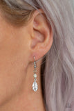 On The Fly - White Necklace - Paparazzi Accessories Necklace Bedazzle Me Pretty Mobile Fashion Boutique