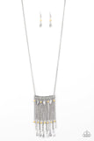 On The Fly - Yellow Necklace - Paparazzi Accessories Necklace Bedazzle Me Pretty Mobile Fashion Boutique