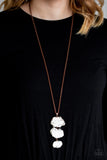 On The ROAM Again - Copper Necklace - Paparazzi Accessories Necklace Bedazzle Me Pretty Mobile Fashion Boutique