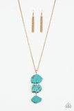 On The ROAM Again - Gold Necklace - Paparazzi Accessories Necklace Bedazzle Me Pretty Mobile Fashion Boutique
