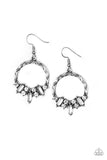 On The Uptrend - White Earrings - Paparazzi Accessories Earrings Bedazzle Me Pretty Mobile Fashion Boutique