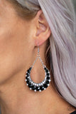 Once In A SHOWTIME - Black Earrings - Paparazzi Accessories Earrings Bedazzle Me Pretty Mobile Fashion Boutique