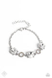 Once Upon A Treasure - White Bracelet - Paparazzi Accessories Bracelet Bedazzle Me Pretty Mobile Fashion Boutique