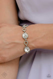Once Upon A Treasure - White Bracelet - Paparazzi Accessories Bracelet Bedazzle Me Pretty Mobile Fashion Boutique