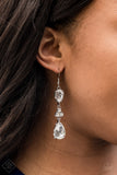 Once Upon a Twinkle - White Earrings - Paparazzi Accessories Earrings Bedazzle Me Pretty Mobile Fashion Boutique