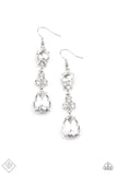 Once Upon a Twinkle - White Earrings - Paparazzi Accessories Earrings Bedazzle Me Pretty Mobile Fashion Boutique