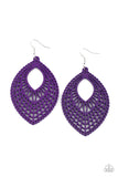 One Beach At A Time - Purple Earrings - Paparazzi Accessories Earrings Bedazzle Me Pretty Mobile Fashion Boutique