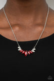 One Empire at a Time - Red Necklace - Paparazzi Accessories Necklace Bedazzle Me Pretty Mobile Fashion Boutique