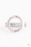 One-GLAM Band - Pink Ring - Paparazzi Accessories Ring Bedazzle Me Pretty Mobile Fashion Boutique