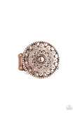 One in a MEDALLION - Copper Ring - Paparazzi Accessories Ring Bedazzle Me Pretty Mobile Fashion Boutique