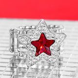 One Nation Under Sparkle - Red Ring - Paparazzi Accessories Ring Bedazzle Me Pretty Mobile Fashion Boutique
