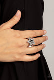 One Nation Under Sparkle - Silver Ring - Paparazzi Accessories Ring Bedazzle Me Pretty Mobile Fashion Boutique