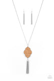 One Night In Casablanca - Silver Necklace - Paparazzi Accessories Necklace Bedazzle Me Pretty Mobile Fashion Boutique