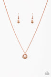 One Small Step For GLAM - Copper Necklace - Paparazzi Accessories Necklace Bedazzle Me Pretty Mobile Fashion Boutique