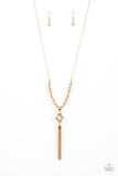 One SWAY or Another - Gold Necklace - Paparazzi Accessories Necklace Bedazzle Me Pretty Mobile Fashion Boutique