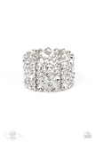 One Up - White - 2019 Zi Collection Bracelet - Empire Diamond Exclusive - Paparazzi Accessories Zi Bracelet Bedazzle Me Pretty Mobile Fashion Boutique