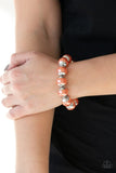 One Woman Show-STOPPER - Orange Bracelet - Paparazzi Accessories Bracelet Bedazzle Me Pretty Mobile Fashion Boutique