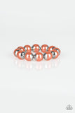 One Woman Show-STOPPER - Orange Bracelet - Paparazzi Accessories Bracelet Bedazzle Me Pretty Mobile Fashion Boutique