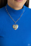 Online Dating - Green Necklace - Paparazzi Accessories Necklace Bedazzle Me Pretty Mobile Fashion Boutique