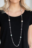 Only For Special Occasions - Silver Necklace - Paparazzi Accessories Necklace Bedazzle Me Pretty Mobile Fashion Boutique