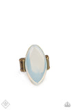 Opal Odyssey - Brass Ring - Paparazzi Accessories Ring Bedazzle Me Pretty Mobile Fashion Boutique