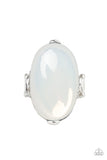 Opal Opulence - White Ring - Paparazzi Accessories Ring Bedazzle Me Pretty Mobile Fashion Boutique