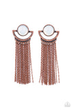 Opal Oracle - Copper Post Earrings - Paparazzi Accessories Post Earrings Bedazzle Me Pretty Mobile Fashion Boutique