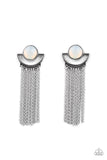 Opal Oracle - White Post Earrings - Paparazzi Accessories Post Earrings Bedazzle Me Pretty Mobile Fashion Boutique