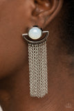 Opal Oracle - White Post Earrings - Paparazzi Accessories Post Earrings Bedazzle Me Pretty Mobile Fashion Boutique