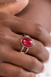 Opal Pools - Red Ring - Paparazzi Accessories Ring Bedazzle Me Pretty Mobile Fashion Boutique