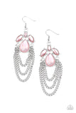 Opalescence Essence - Pink Earrings - Paparazzi Accessories Earrings Bedazzle Me Pretty Mobile Fashion Boutique