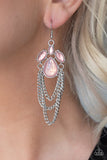 Opalescence Essence - Pink Earrings - Paparazzi Accessories Earrings Bedazzle Me Pretty Mobile Fashion Boutique