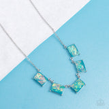 Opalescent Oblivion - Blue Necklace - Paparazzi Accessories Necklace Bedazzle Me Pretty Mobile Fashion Boutique