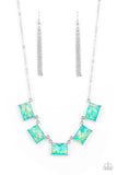 Opalescent Oblivion - Blue Necklace - Paparazzi Accessories Necklace Bedazzle Me Pretty Mobile Fashion Boutique