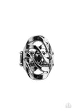 Open Fire - Black Ring - Paparazzi Accessories Ring Bedazzle Me Pretty Mobile Fashion Boutique