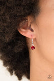 Open For Opulence - Red Necklace - Paparazzi Accessories Necklace Bedazzle Me Pretty Mobile Fashion Boutique