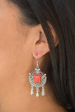 Open Pastures - Orange Earrings - Paparazzi Accessories Earrings Bedazzle Me Pretty Mobile Fashion Boutique