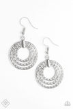 Open Plains - Silver Earrings - Paparazzi Accessories Earrings Bedazzle Me Pretty Mobile Fashion Boutique